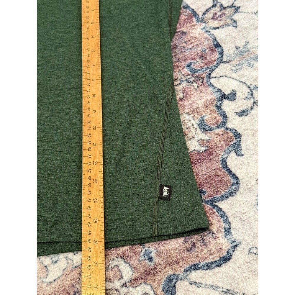 REI Co-op Women's Midweight Base Layer Half-Zip Long Sleeve Top 1X Green Outdoor - Picture 7 of 8